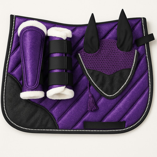 Saddle pad set with ear - with,